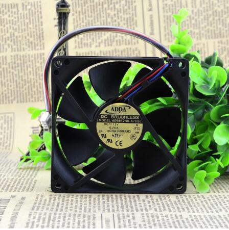 Original ADDA AD0912HB-A76GL Cooling Fan 12V 0.25A 3W 3wires AD0912HB-A76GL Fans